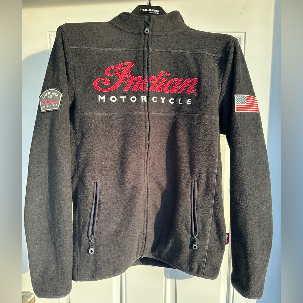 Indian Motorcycle - Men's Zip Thru Fleece, Black